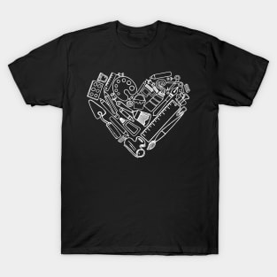 Art Teacher Heart Shape Teacher Apparel Tee Gift T-Shirt